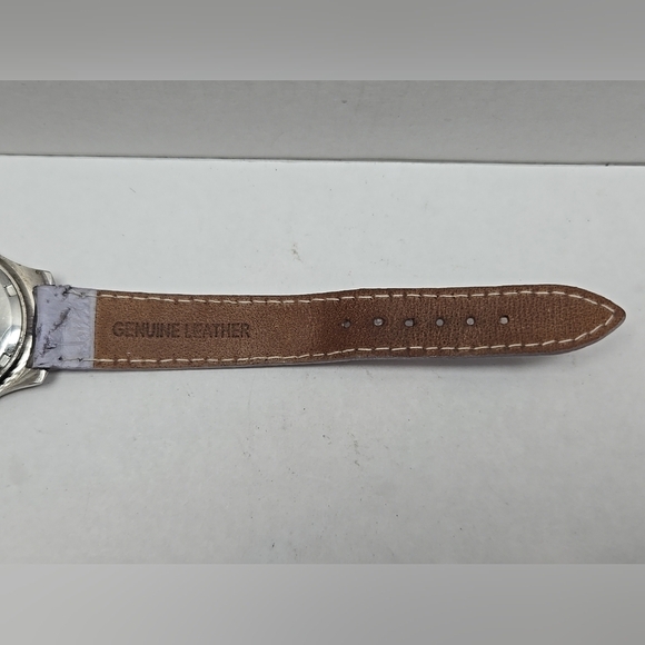 Womens Gruen Pave Crystal Lavender Watch Silver MOP Purple Leather New Battery - Picture 10 of 12